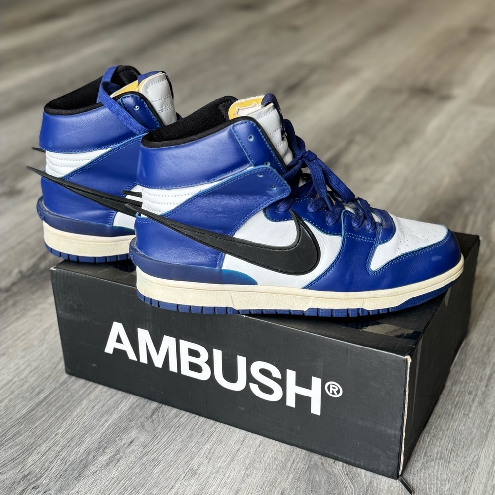 Ambush Blue and White High-Top Sneakers